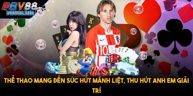 Thể thao mang đến sức hút mãnh liệt, thu hút anh em giải trí