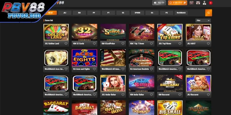 Khám phá sảnh cược xanh chín 2025 Game Bài PBV88
