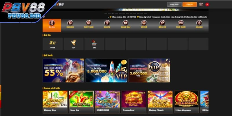 Giới Thiệu PBV88 với một kho game phong phú